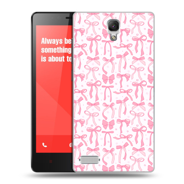 Пластиковый чехол на Xiaomi RedMi Note с принтом Розовые бантики