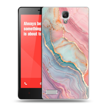 Пластиковый чехол на Xiaomi RedMi Note с принтом розовый мрамор Пластиковый чехол на Xiaomi RedMi Note с принтом розовый мрамор