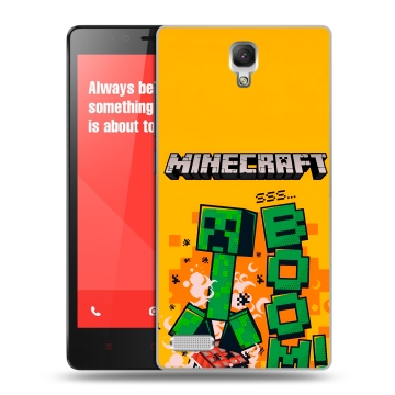 Пластиковый чехол на Xiaomi RedMi Note с принтом Майнкрафт Minecraft Пластиковый чехол на Xiaomi RedMi Note с принтом Майнкрафт Minecraft