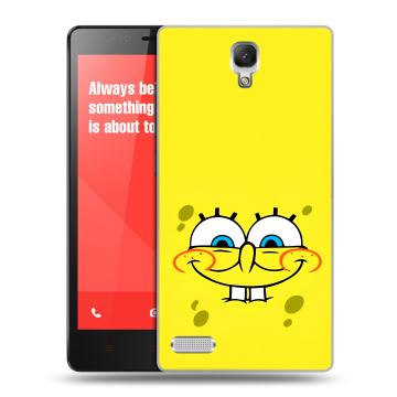 Пластиковый чехол на Xiaomi RedMi Note с принтом спанчбоб спанч боб Пластиковый чехол на Xiaomi RedMi Note с принтом спанчбоб спанч боб