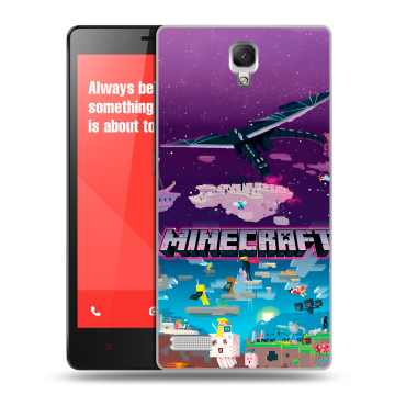 Пластиковый чехол на Xiaomi RedMi Note с принтом Майнкрафт Minecraft Пластиковый чехол на Xiaomi RedMi Note с принтом Майнкрафт Minecraft