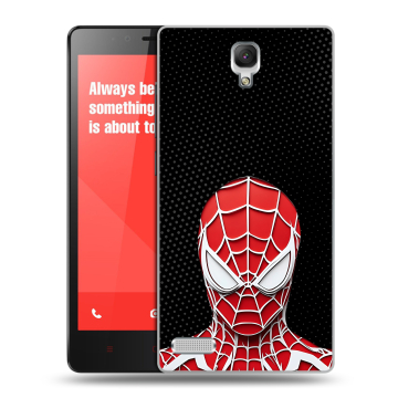 Пластиковый чехол на Xiaomi RedMi Note с принтом человек паук spiderman