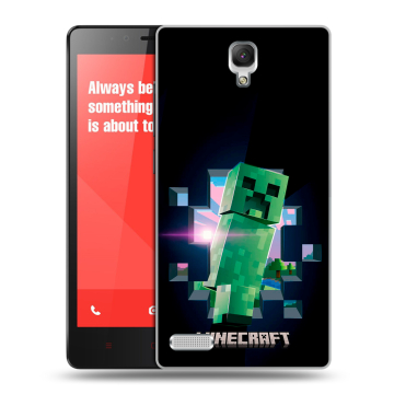 Пластиковый чехол на Xiaomi RedMi Note с принтом Майнкрафт Minecraft Пластиковый чехол на Xiaomi RedMi Note с принтом Майнкрафт Minecraft
