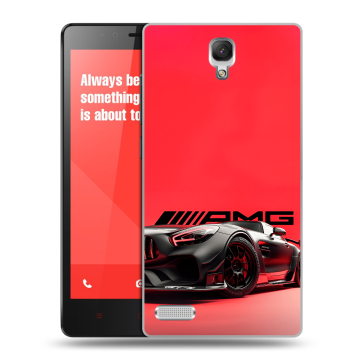 Пластиковый чехол на Xiaomi RedMi Note с принтом Мерседес Mercedes AMG