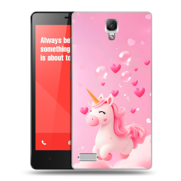 Пластиковый чехол на Xiaomi RedMi Note с принтом Единорог Пластиковый чехол на Xiaomi RedMi Note с принтом Единорог