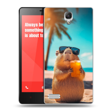 Пластиковый чехол на Xiaomi RedMi Note с принтом Капибара Пластиковый чехол на Xiaomi RedMi Note с принтом Капибара