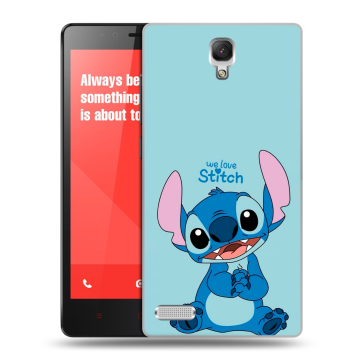 Пластиковый чехол на Xiaomi RedMi Note с принтом Лило и Стич Пластиковый чехол на Xiaomi RedMi Note с принтом Лило и Стич
