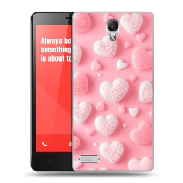 Пластиковый чехол на Xiaomi RedMi Note с принтом Сердечки Пластиковый чехол на Xiaomi RedMi Note с принтом Сердечки