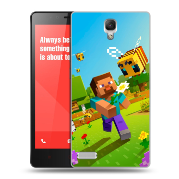 Пластиковый чехол на Xiaomi RedMi Note с принтом Майнкрафт Minecraft Пластиковый чехол на Xiaomi RedMi Note с принтом Майнкрафт Minecraft