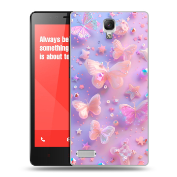 Пластиковый чехол на Xiaomi RedMi Note с принтом Бабочки Пластиковый чехол на Xiaomi RedMi Note с принтом Бабочки