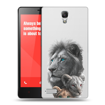 Пластиковый чехол на Xiaomi RedMi Note с принтом Львы