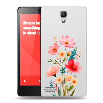 Пластиковый чехол на Xiaomi RedMi Note с принтом Цветы