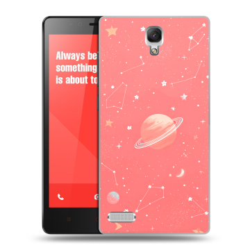 Пластиковый чехол на Xiaomi RedMi Note с принтом Розовый космос
