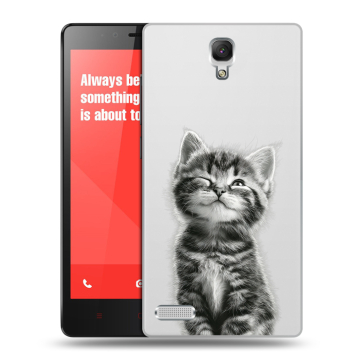 Пластиковый чехол на Xiaomi RedMi Note с принтом Котенок Пластиковый чехол на Xiaomi RedMi Note с принтом Котенок