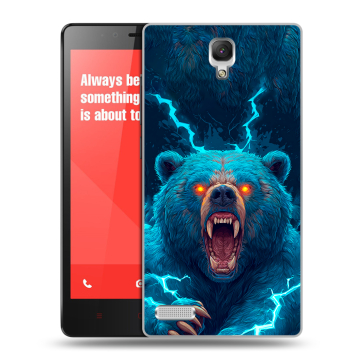 Пластиковый чехол на Xiaomi RedMi Note с принтом Медведь