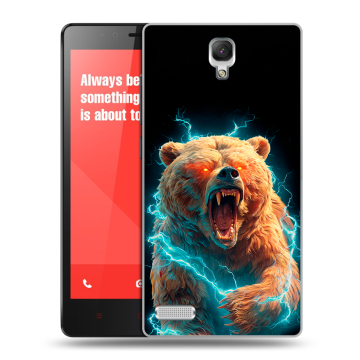 Пластиковый чехол на Xiaomi RedMi Note с принтом Медведь