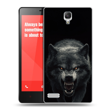 Пластиковый чехол на Xiaomi RedMi Note с принтом Волк Пластиковый чехол на Xiaomi RedMi Note с принтом Волк
