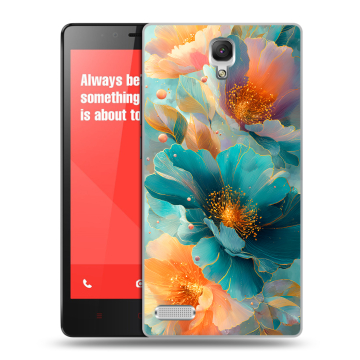 Пластиковый чехол на Xiaomi RedMi Note с принтом Цветы