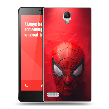 Пластиковый чехол на Xiaomi RedMi Note с принтом Spiderman Человек паук Пластиковый чехол на Xiaomi RedMi Note с принтом Spiderman Человек паук