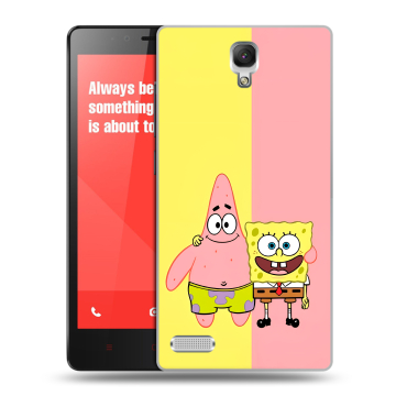Пластиковый чехол на Xiaomi RedMi Note с принтом Спанч боб Спанчбоб Пластиковый чехол на Xiaomi RedMi Note с принтом Спанч боб Спанчбоб