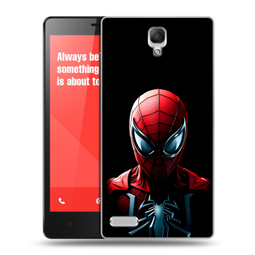 Пластиковый чехол на Xiaomi RedMi Note с принтом Spiderman Человек паук Пластиковый чехол на Xiaomi RedMi Note с принтом Spiderman Человек паук