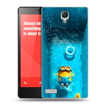 Пластиковый чехол на Xiaomi RedMi Note с принтом Миньоны Пластиковый чехол на Xiaomi RedMi Note с принтом Миньоны