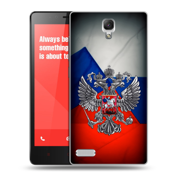 Пластиковый чехол на Xiaomi RedMi Note с принтом Флаг России Пластиковый чехол на Xiaomi RedMi Note с принтом Флаг России