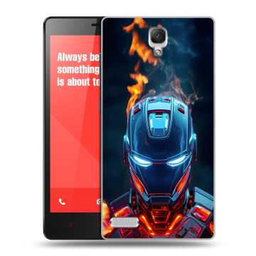 Пластиковый чехол на Xiaomi RedMi Note с принтом IronMan Железный человек