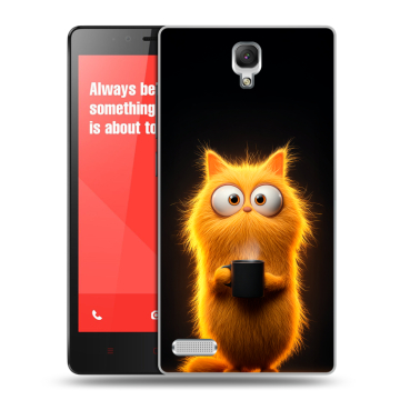Пластиковый чехол на Xiaomi RedMi Note с принтом Смешной кот Пластиковый чехол на Xiaomi RedMi Note с принтом Смешной кот