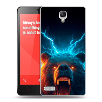 Пластиковый чехол на Xiaomi RedMi Note с принтом Медведь
