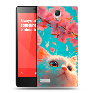 Пластиковый чехол на Xiaomi RedMi Note с принтом Красивый кот