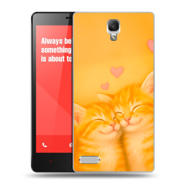 Пластиковый чехол на Xiaomi RedMi Note с принтом Милые котята Пластиковый чехол на Xiaomi RedMi Note с принтом Милые котята