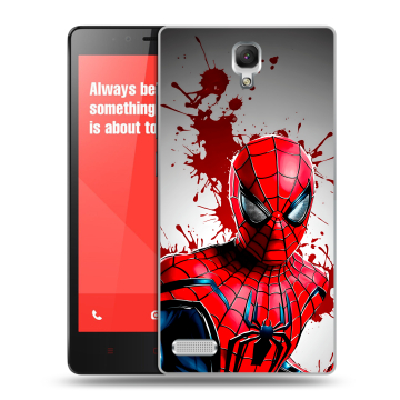 Пластиковый чехол на Xiaomi RedMi Note с принтом Spiderman Человек паук Пластиковый чехол на Xiaomi RedMi Note с принтом Spiderman Человек паук