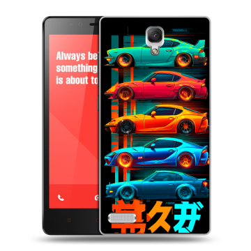 Пластиковый чехол на Xiaomi RedMi Note с принтом машины тачки