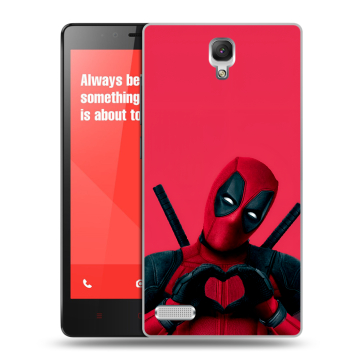 Пластиковый чехол на Xiaomi RedMi Note с принтом Дедпул Deadpool