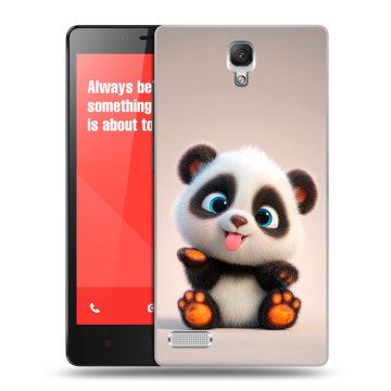 Пластиковый чехол на Xiaomi RedMi Note с принтом милая панда Пластиковый чехол на Xiaomi RedMi Note с принтом милая панда