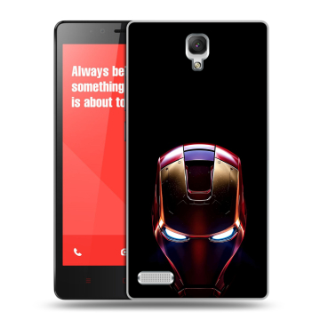 Пластиковый чехол на Xiaomi RedMi Note с принтом IronMan Железный человек Пластиковый чехол на Xiaomi RedMi Note с принтом IronMan Железный человек