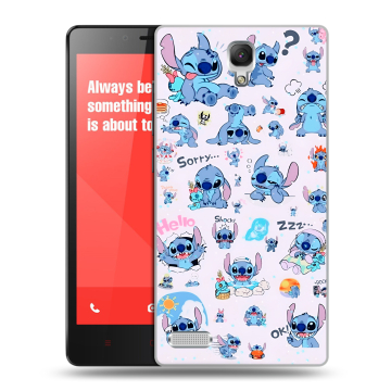 Пластиковый чехол на Xiaomi RedMi Note с принтом Лило и Стич Пластиковый чехол на Xiaomi RedMi Note с принтом Лило и Стич