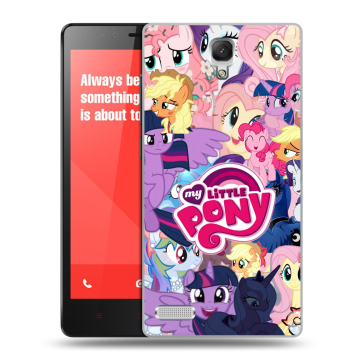 Пластиковый чехол на Xiaomi RedMi Note с принтом My little pony Дружба чудо
