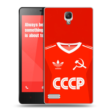 Пластиковый чехол на Xiaomi RedMi Note с принтом Флаг Герб СССР