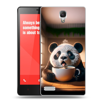 Пластиковый чехол на Xiaomi RedMi Note с принтом смешная панда Пластиковый чехол на Xiaomi RedMi Note с принтом смешная панда