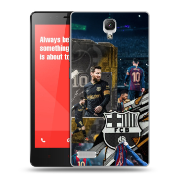 Пластиковый чехол на Xiaomi RedMi Note с принтом Messi Barcelona Пластиковый чехол на Xiaomi RedMi Note с принтом Messi Barcelona