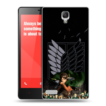 Пластиковый чехол на Xiaomi RedMi Note с принтом Атака титанов Пластиковый чехол на Xiaomi RedMi Note с принтом Атака титанов