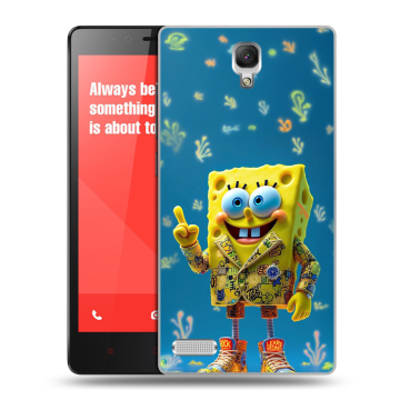 Пластиковый чехол на Xiaomi RedMi Note с принтом Спанч боб Спанчбоб Пластиковый чехол на Xiaomi RedMi Note с принтом Спанч боб Спанчбоб