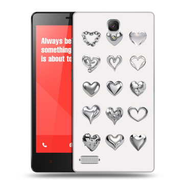 Пластиковый чехол на Xiaomi RedMi Note с принтом Y2K сердечки Пластиковый чехол на Xiaomi RedMi Note с принтом Y2K сердечки