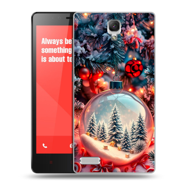 Пластиковый чехол на Xiaomi RedMi Note с принтом Новый год