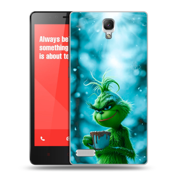 Пластиковый чехол на Xiaomi RedMi Note с принтом Новый год гринч