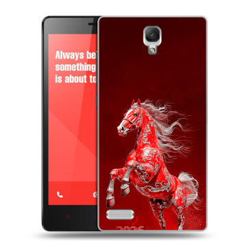 Пластиковый чехол на Xiaomi RedMi Note с принтом Новый год