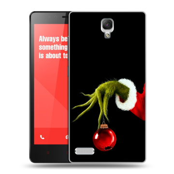 Пластиковый чехол на Xiaomi RedMi Note с принтом Новый год Гринч