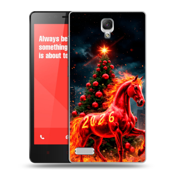 Пластиковый чехол на Xiaomi RedMi Note с принтом Новый год